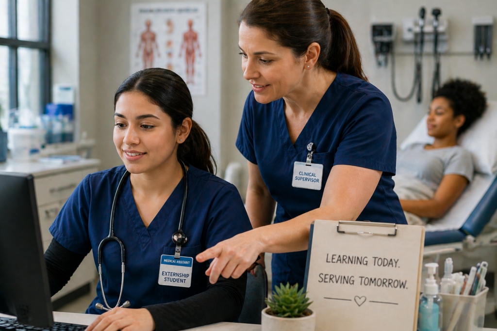 Medical assistant externship training showing how to pay for medical assistant training through career-focused education