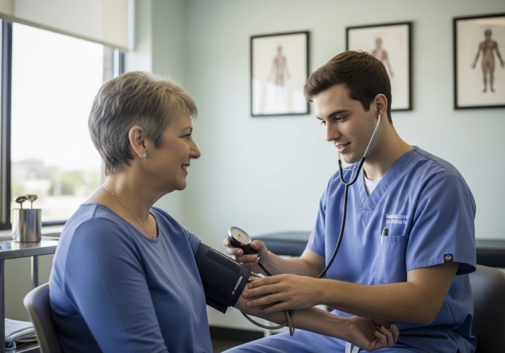 pre med student with patient care experience