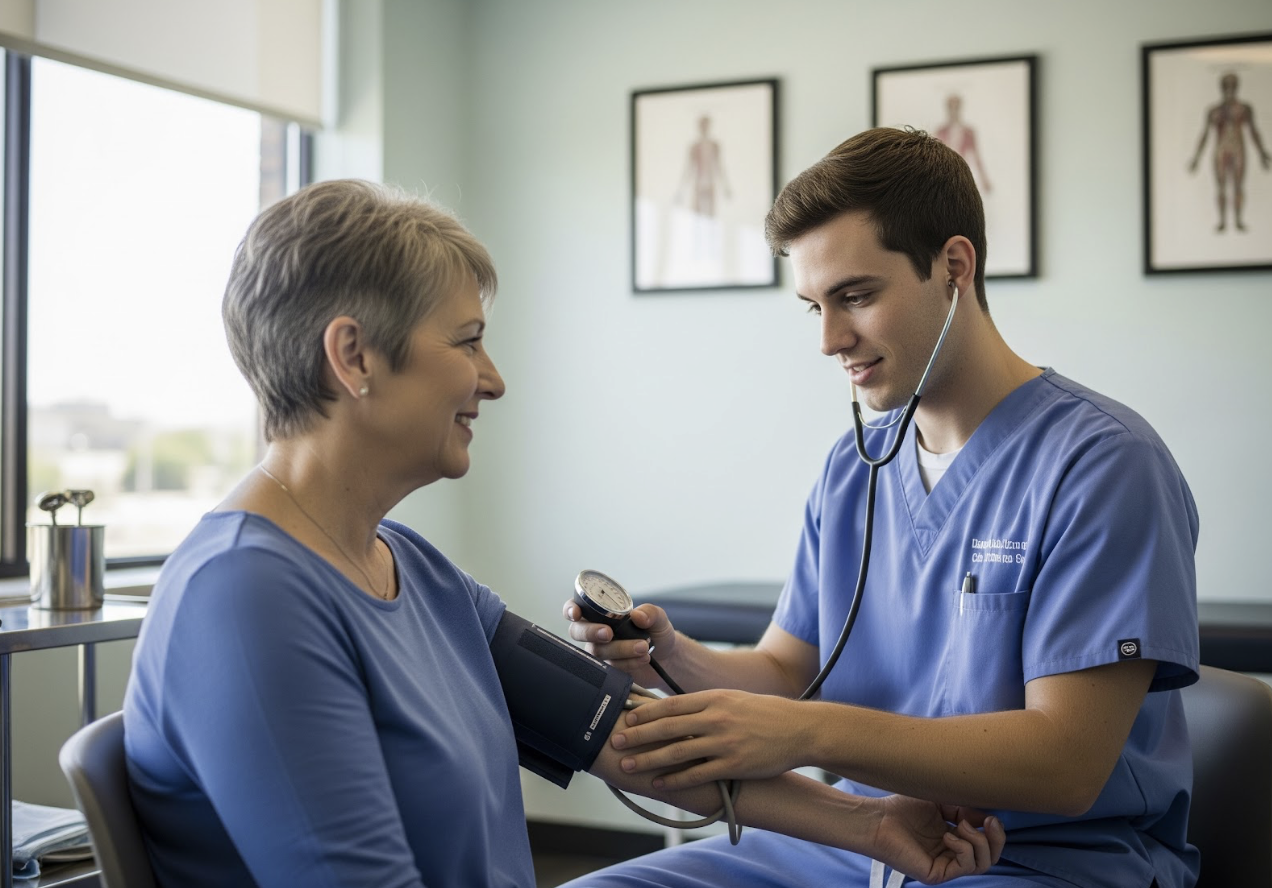 pre med student with patient care experience