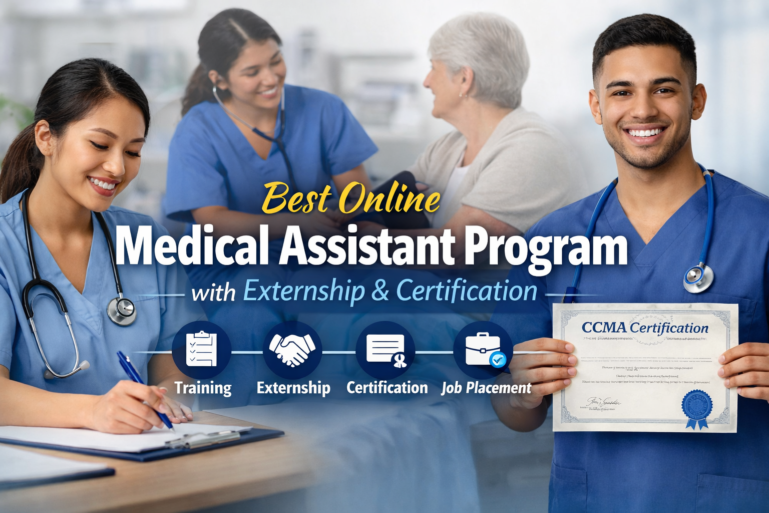 Medical assistant program with externship, certification, and job placement