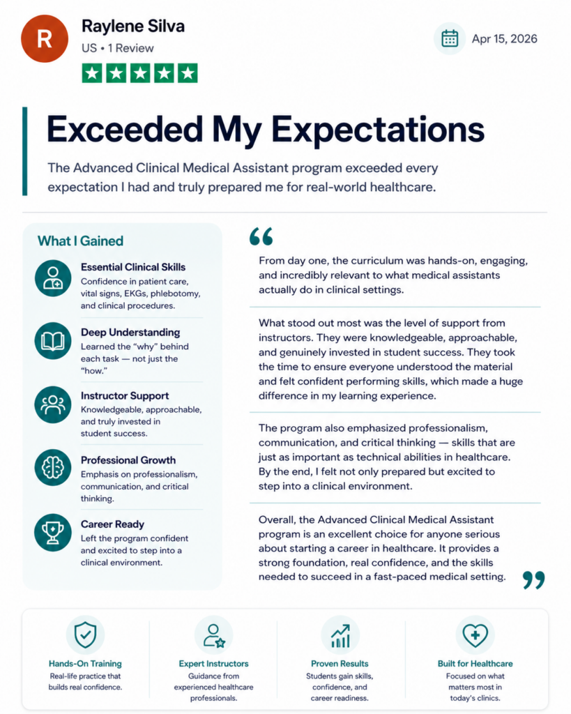 advanced eclinical training review ccma certification student experience
