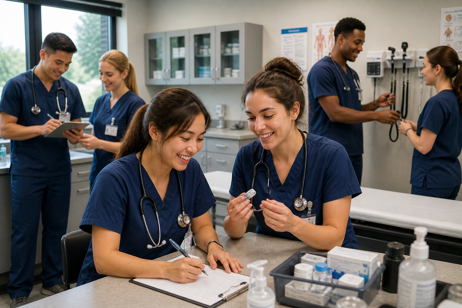 is NHA certification valid in Canada healthcare students training in a clinical setting with hands-on experience and collaboration