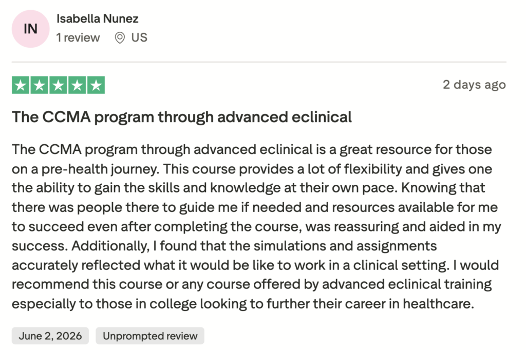Advanced eClinical Training Reviews CCMA