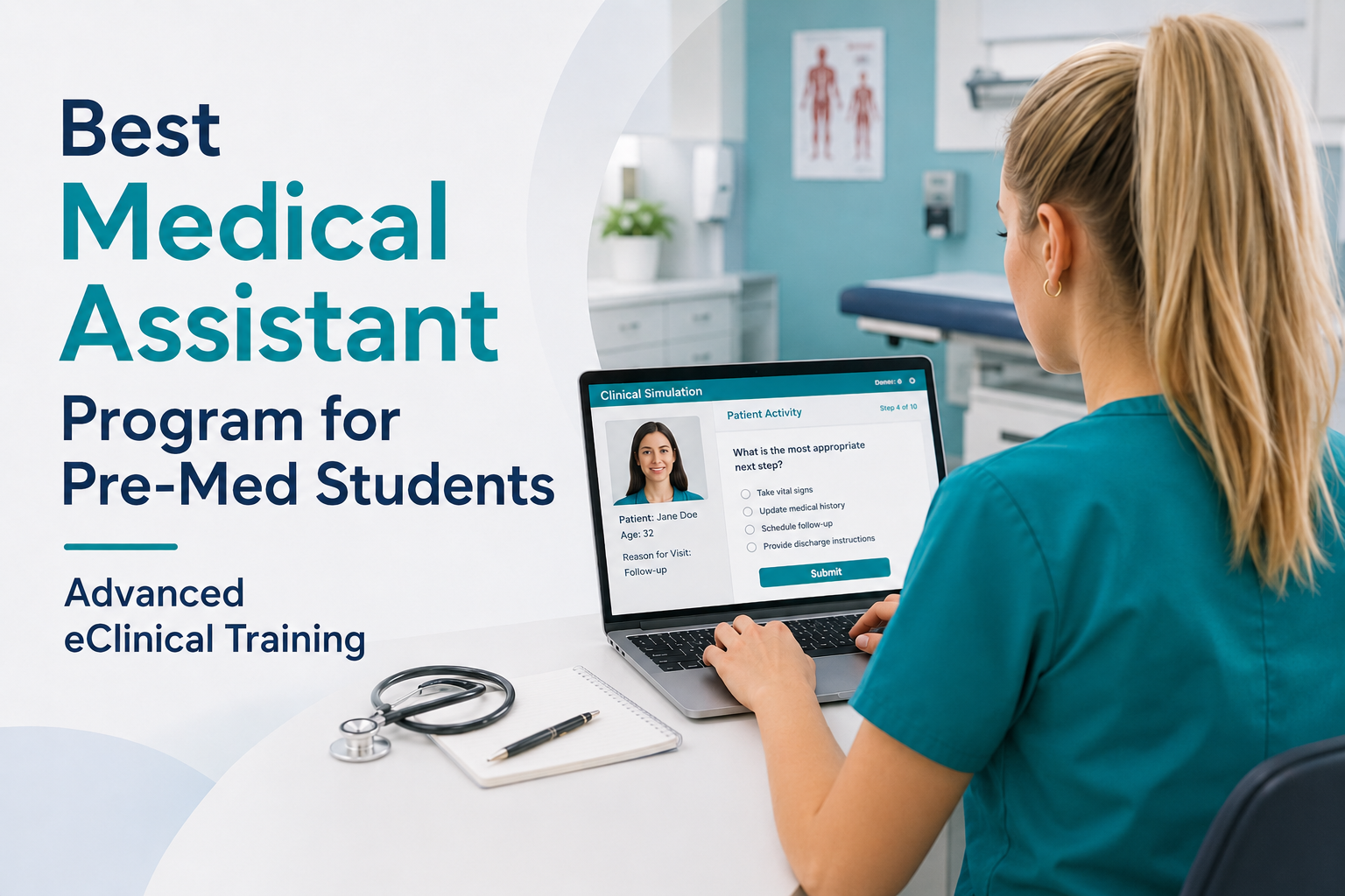Medical assistant program for pre med students through Advanced eClinical Training