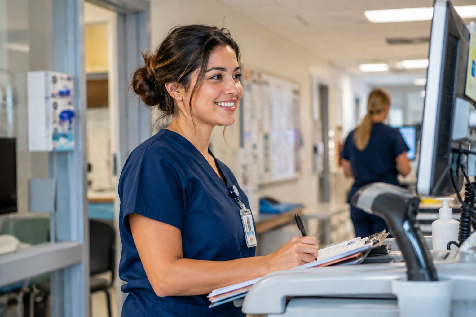 Healthcare professional in a clinical setting representing the best healthcare certifications for career growth.