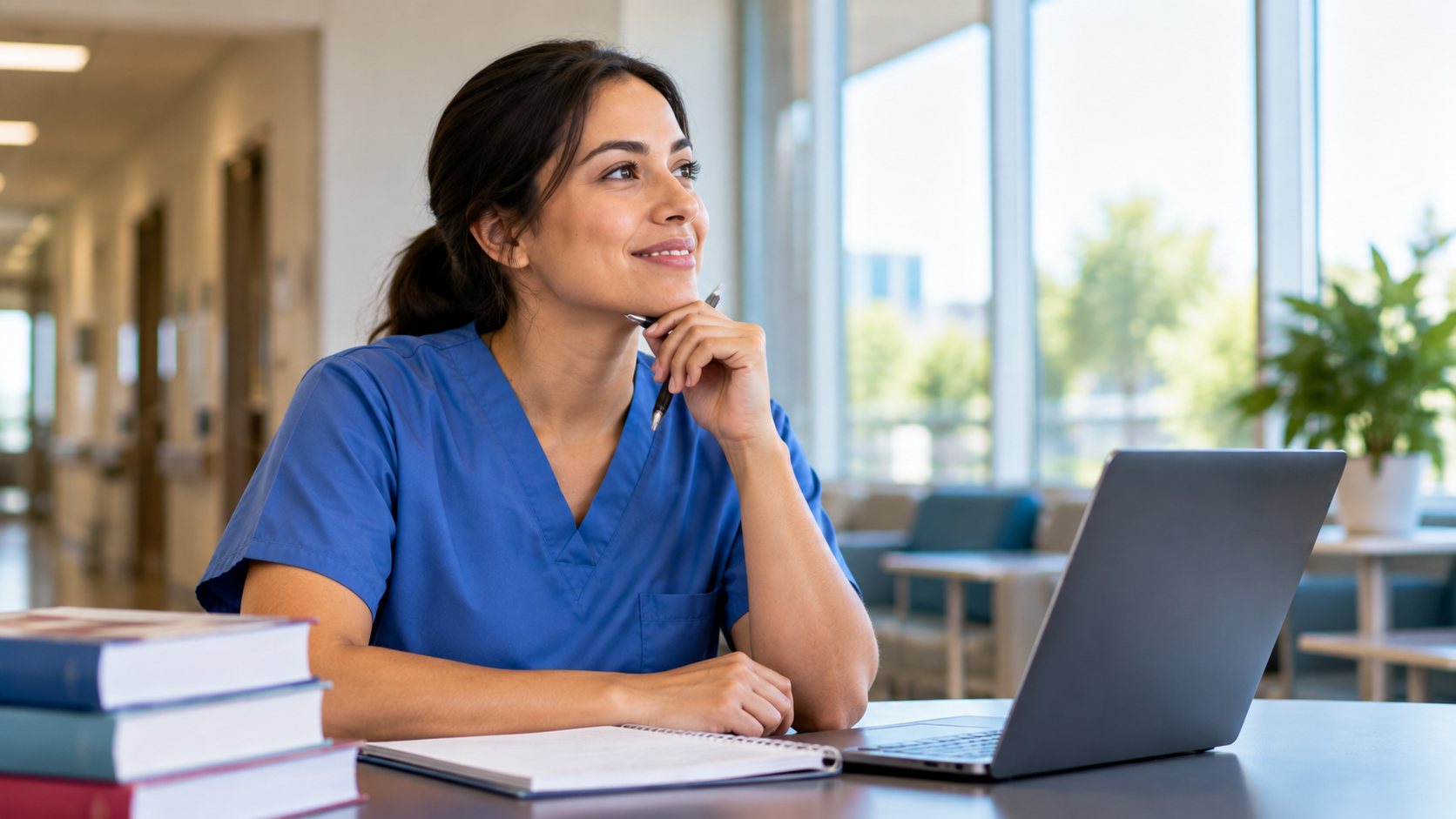 Healthcare professional exploring career options and additional training, representing how healthcare certifications can build on existing skills.